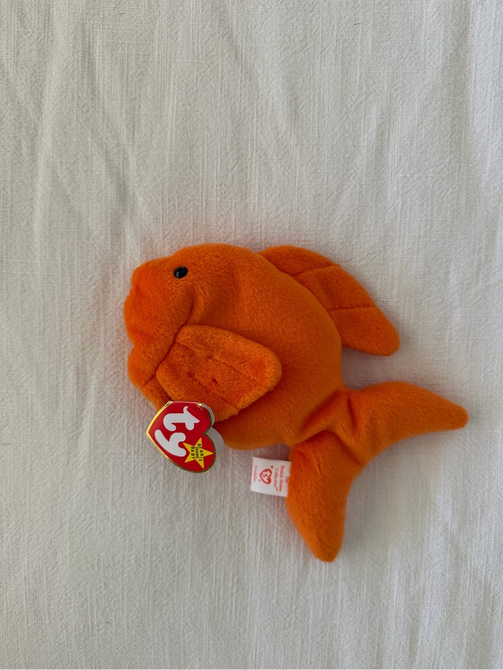 Ty Orange Plush Goldfish Beanie Baby Style